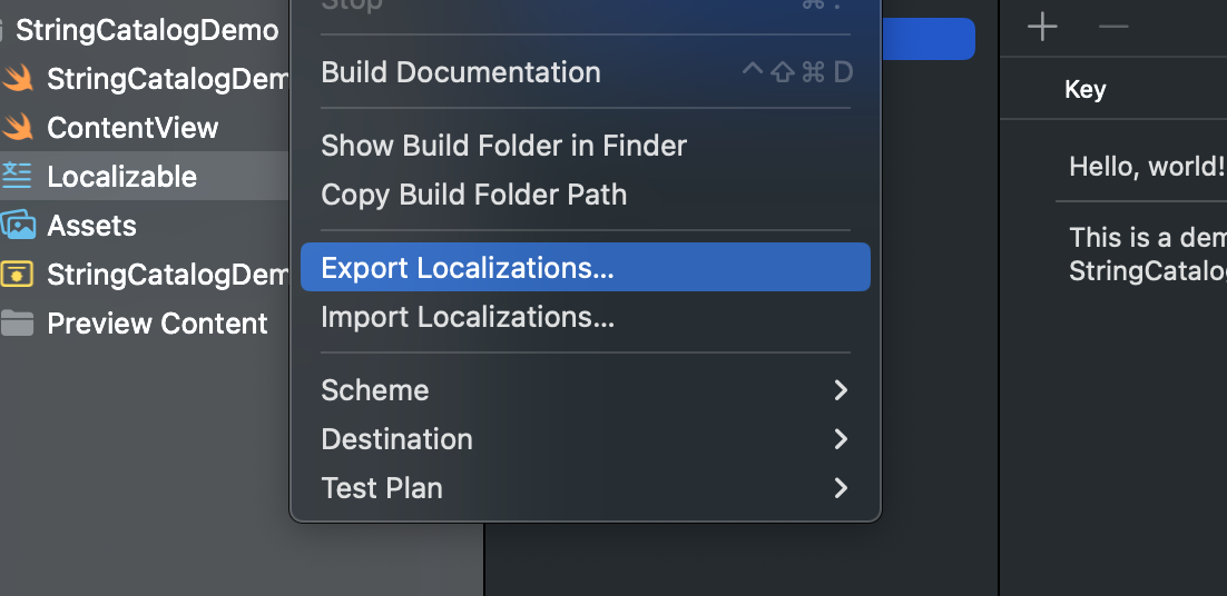 Exporting .xcloc files
